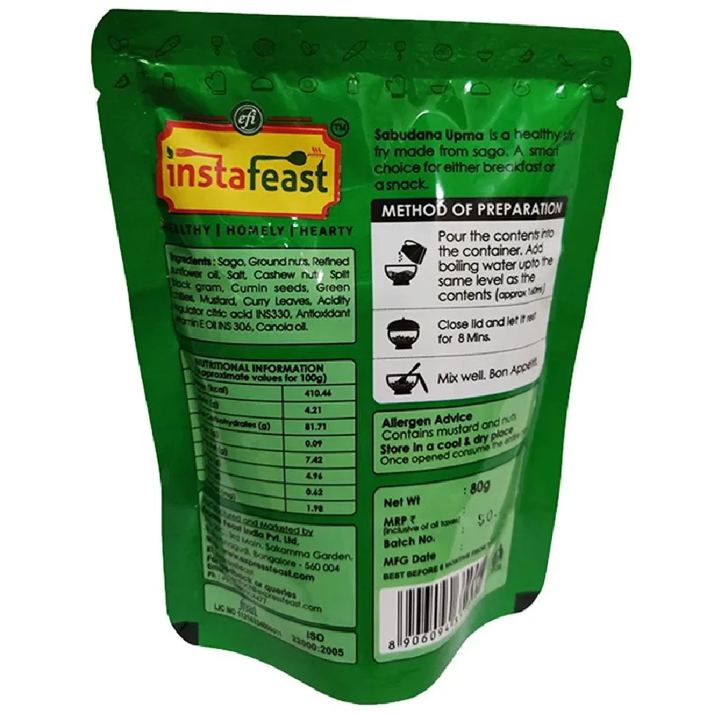 Instafeast Sabudhana Upma, 80g-2.webp